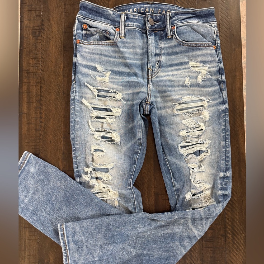 American Eagle Outfitters Men’s Airflex 360 Faded Blue Denim